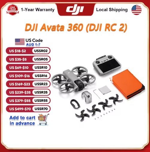 DJI Avata 360 Motion Goggles N3 Fly More Combo Drone 8K Deal