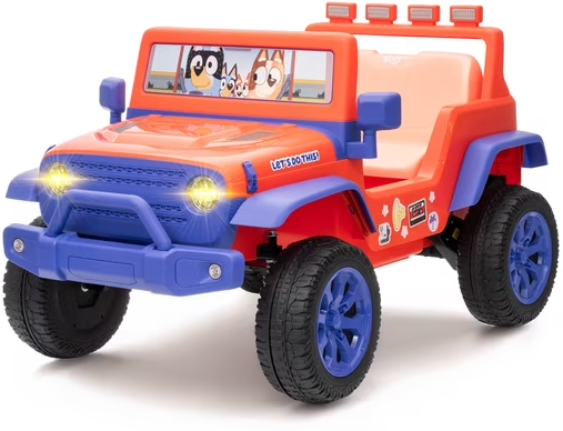 Bluey 12V Electric 1-Seat Kids Ride-On with Music, USB Port, and 3.5 MPH Top Speed