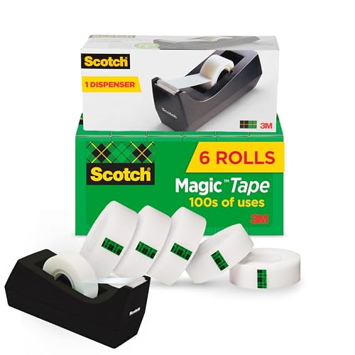 Scotch Magic Tape Desktop Dispenser with 6 Rolls Deal