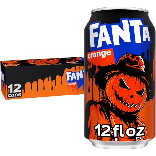 FANTA HALLOWEEN Ghoulish Jack O'Lantern Orange Halloween Soda 5 x 12-Count