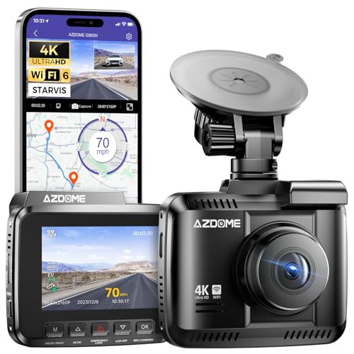 4K Dash Cam Built-in WiFi 6 GPS
