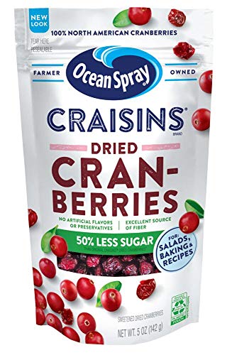 12-Pack 5-Oz Ocean Spray Craisins, 50% Less Sugar Dried Cranberries Deal
