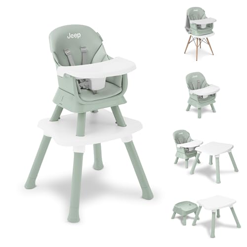 Jeep Milestone 6-in-1 High Chair by Delta Children, Sage Green Deal