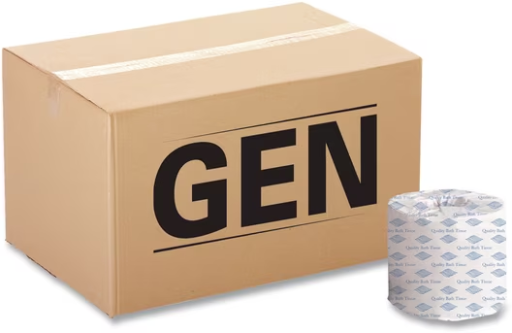 (96 Rolls) GEN Standard Toilet Paper, 400 Sheets per Roll Deal