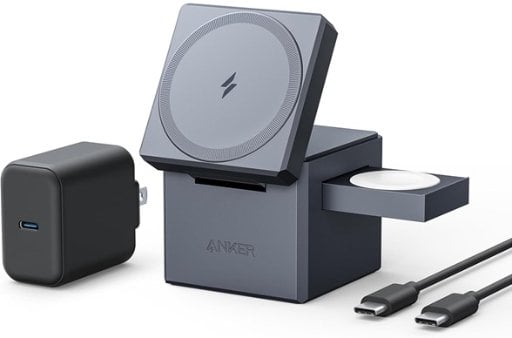 Anker 15W 3-in-1 MagSafe Wireless Charging Cube Deal
