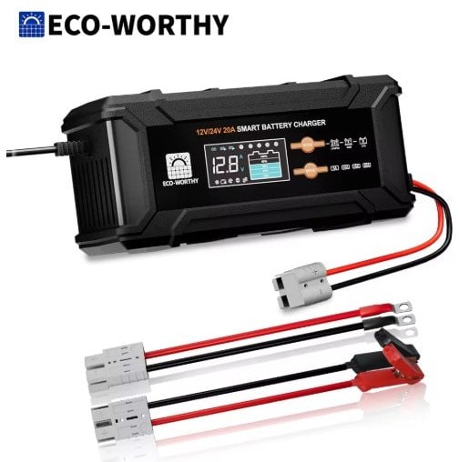ECO-Worthy 12V/24V 20A Smart Battery Charger Deal