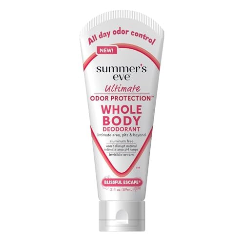 Summer's Eve Blissful Escape Whole Body Deodorant for Women, Aluminum-Free Ultimate Odor Control Cream, 3 Oz Deal