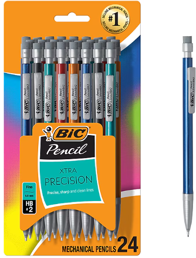 BIC Xtra Precision Mechanical Pencils, 0.5mm, 24-Pack Deal
