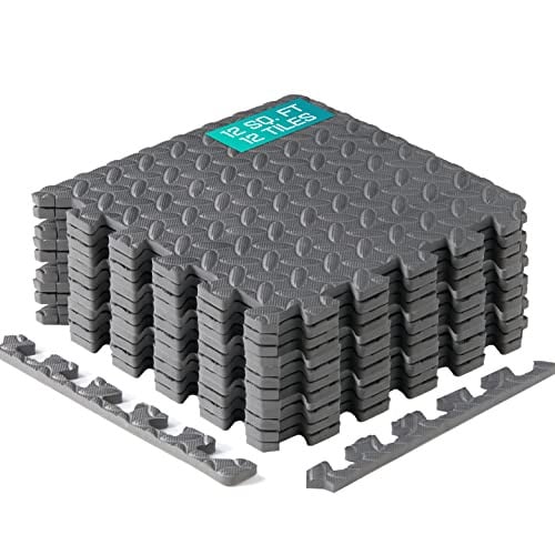 Yes4All EVA Interlocking Mats 12-Pack (7/16" Thickness, 11 SQFT) Deal