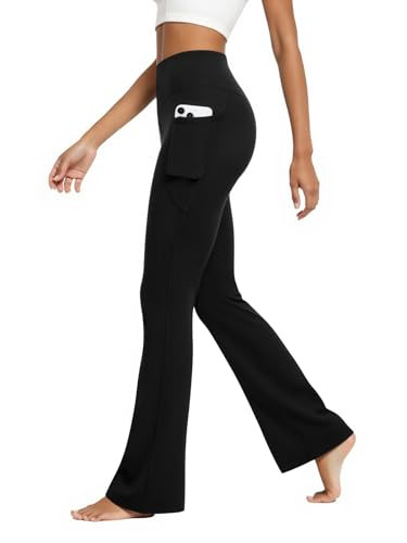 Womens Flare Yoga Pants with Pockets 