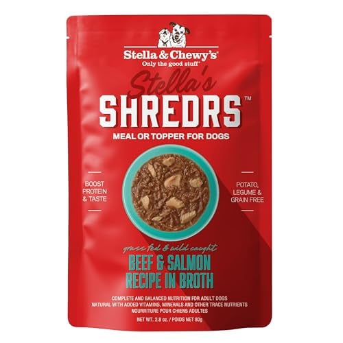 Stella & Chewy's Grass Fed Beef & Wild Caught Salmon Shredrs Dog Food 12-Pack