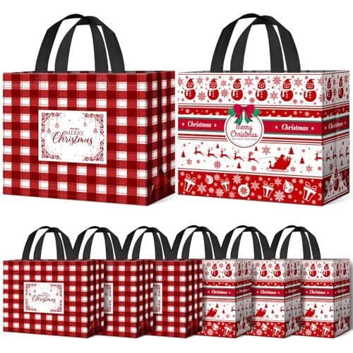 DeckTheHalls Christmas Gift Bags -8-Piece