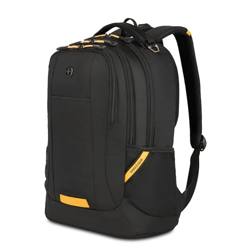 SwissGear Cecil 5505 Laptop Backpack, Black/Gold, 18-Inch