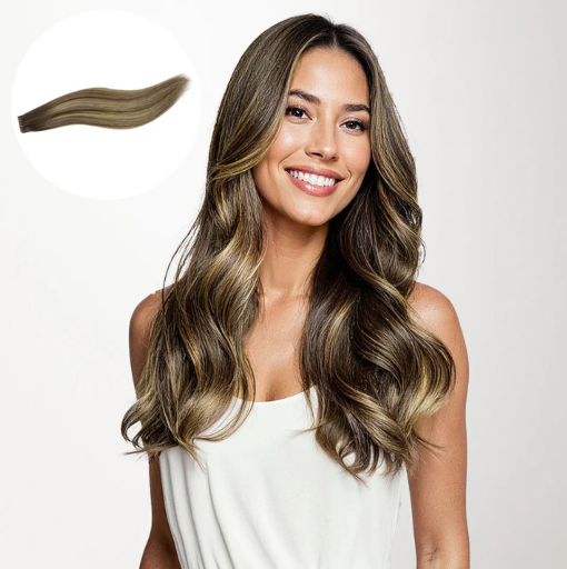 GOO GOO Invisi Edge Tape-Ins Hair Extensions Caramel Blonde Balayage  