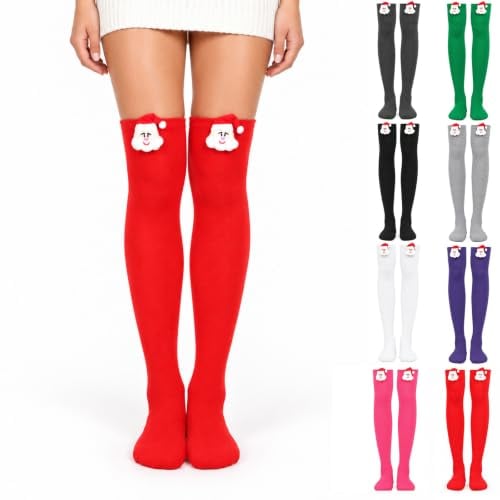 Christmas Thigh High Socks Over Knee Holiday Stockings
