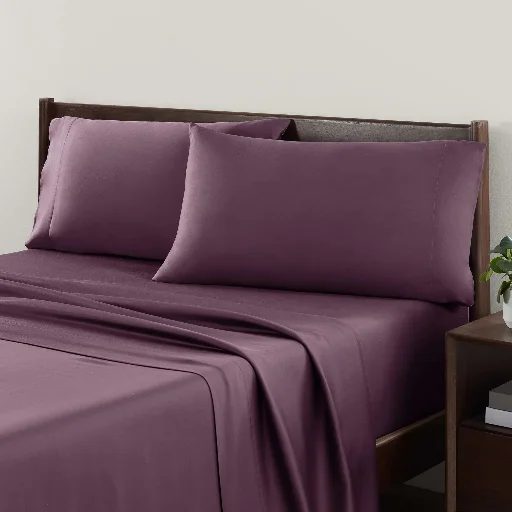 Allswell Soft & Silky Bamboo Sateen Bed Sheet Set Queen 4-Piece