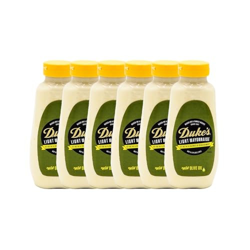 Duke’s Light Mayonnaise with Olive Oil Blend Squeeze Bottle 6-Pack, 11.5 Oz.