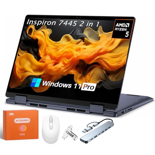 Dell Inspiron 14 2-in-1 Laptop, 14" Full HD+ Touch Screen, 64GB DDR5, 2TB SSD