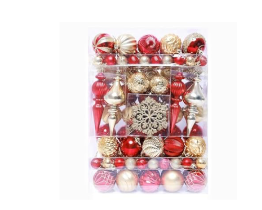 116ct Red and Gold Christmas Tree Decorations