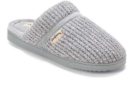 Dearfoams Serena Marled Chenille Women's Scuff Slippers in Purple