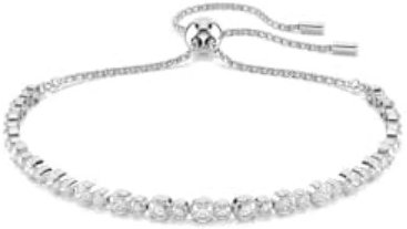 Swarovski Matrix Tennis Bracelet, Rhodium Finish
