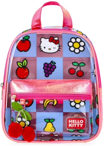 Sanrio Hello Kitty Women's Fruit Check 11" Mini Backpack, Clear Deal