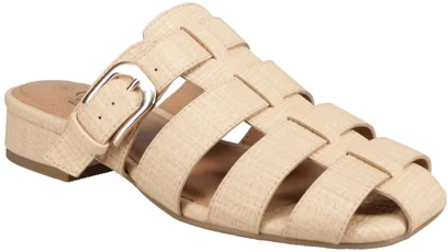 Chaps Women's Lilith Fisherman Mule (Black, Raffia) Deal