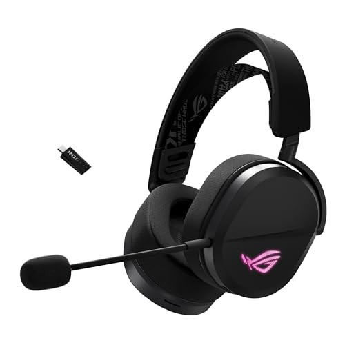 ASUS ROG Pelta Wireless Gaming Headset, Tri-Mode (BT, 2.4GHz, USB-C), 50mm Drivers, 70Hr Battery
