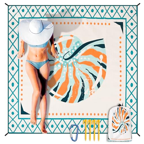HIHOHO Sandproof Waterproof Beach Blanket 79" x 83"