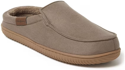 Dearfoams Cozy Comfort Men's Notch Clog Slippers (Taupe) Deal