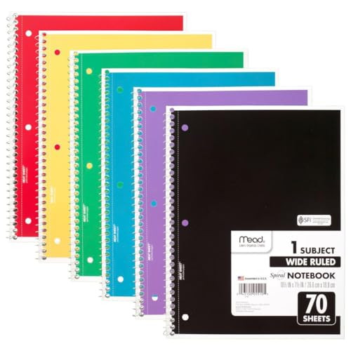 Mead 1-Subject Notebooks 6-Pack