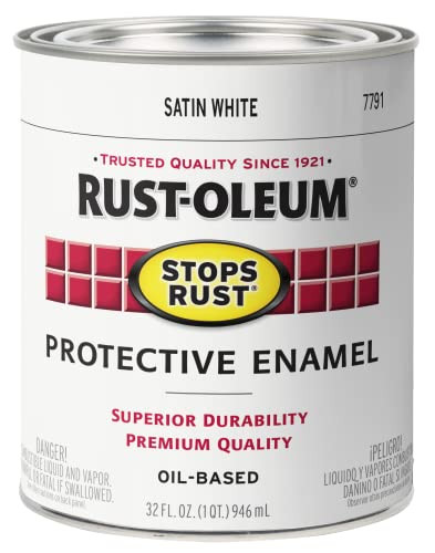 32-Oz Rust-Oleum Stops Rust Brush Paint (7791502 White Satin Finish)