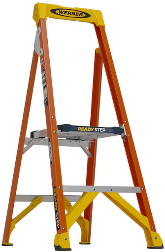 Werner 4' Fiberglass Platform Step Ladder