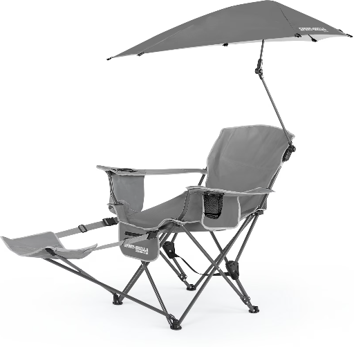 Sport-Brella Grey Camping Chair with Clamp-On Sun Shade Deal
