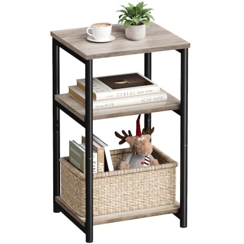 VASAGLE Side Table, Small End Table, Tall Nightstand, Steel Frame Deal