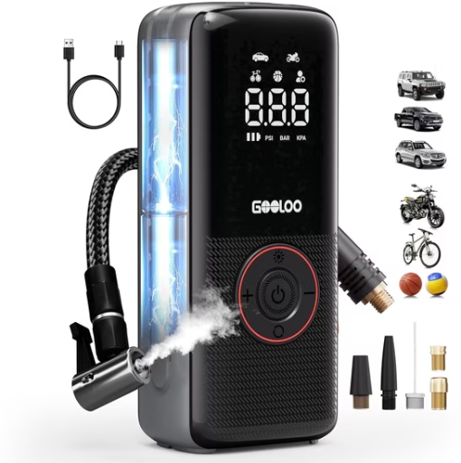 GOOLOO 160PSI 7500mAh Cordless Tire Inflator Portable Air Compressor Deal