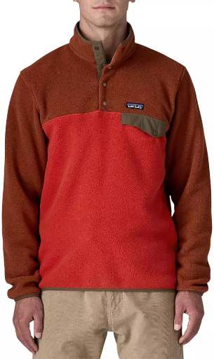Patagonia Men's Lightweight Synchilla Snap Fleece Pullover Amanita Red Deal