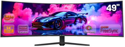 CRUA 49" DQHD 144Hz Curved Gaming Monitor