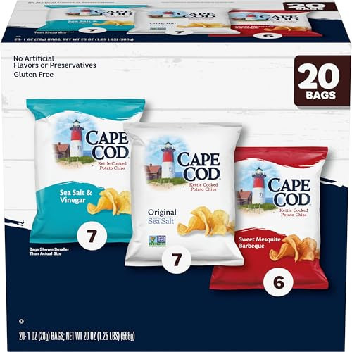Cape Cod Kettle Cooked Potato Chips 20-Count 1oz. Variety Pack
