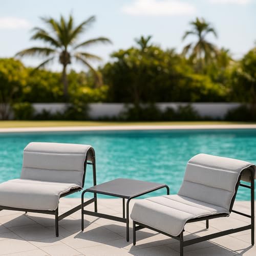 Grand patio 3-Piece Oversized Outdoor Furniture Set with Olefin Cushions and Stone-Top Side Table Deal