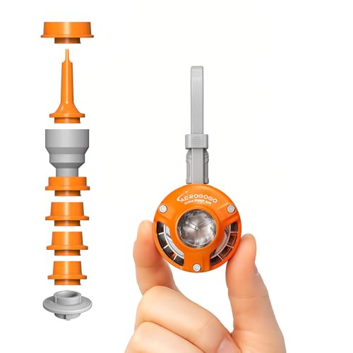 GIGA Pump Air 1oz Ultra-Mini Air Pump for Inflatables (Orange)