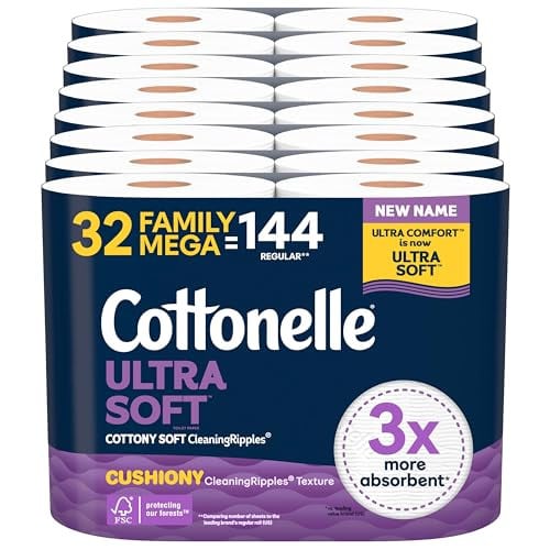 Cottonelle Toilet Paper Family Mega Rolls 32-Pack 296-Sheets (Ultra Comfort) Deal