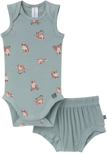 Gerber Sleeveless Bodysuit and Short Outfit Set 2-Piece