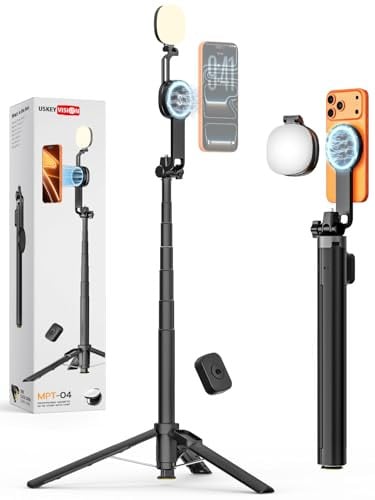 USKEYVISION Magnetic Tripod Selfie Stick w/ Light & Remote 69" Deal