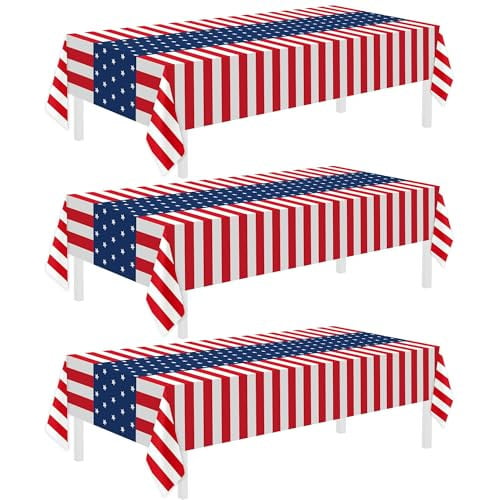 4-Pack Disposable Patriotic Tablecloths Deal