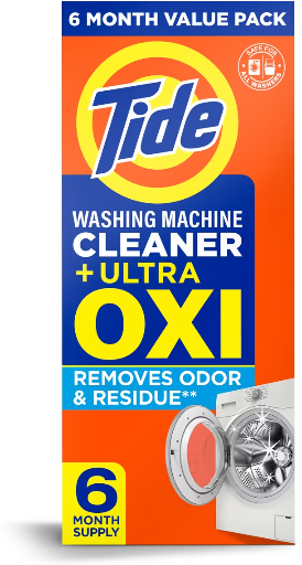 Tide Washing Machine Cleaner + Ultra Oxi Powder - 6 Count