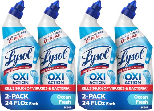 Lysol Toilet Bowl Cleaner Gel, Ocean Fresh Scent, 24oz (Pack of 4) Deal