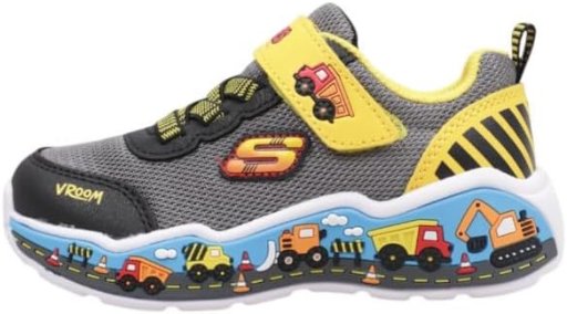 Skechers Kids Boy's Play Scene Sneaker, Black/Yellow, 6 Toddler