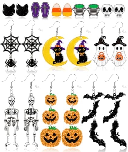 LUYI 11-Pair Halloween Earrings Set Deal