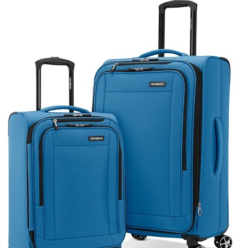 Samsonite Saire LTE 2-Piece Expandable Softside Spinner Luggage Set (Olive Green, Carry-On/Medium) Deal